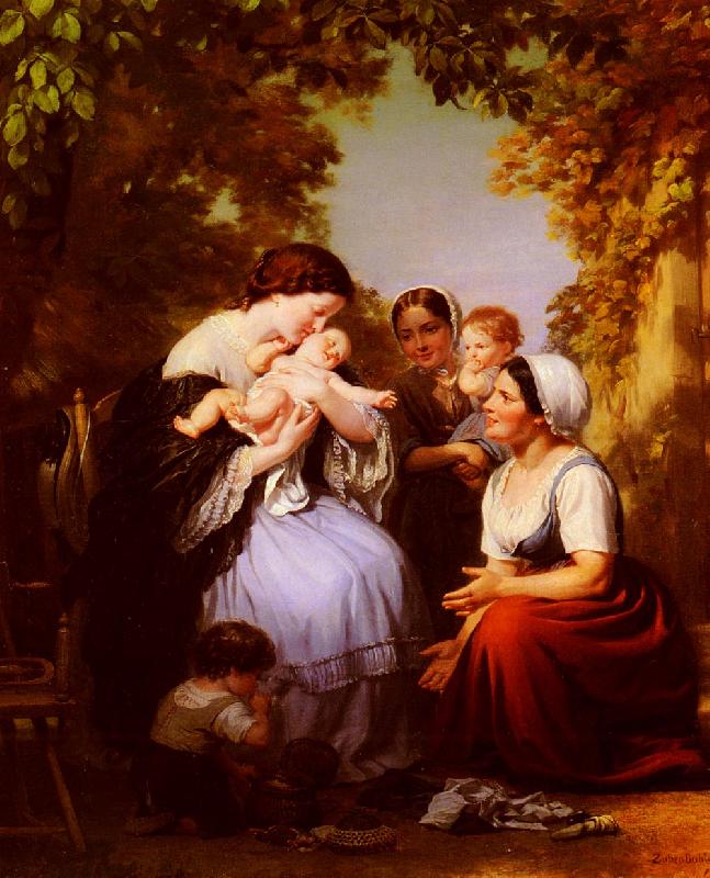 Fritz Zuber-Buhler Maternity oil painting picture